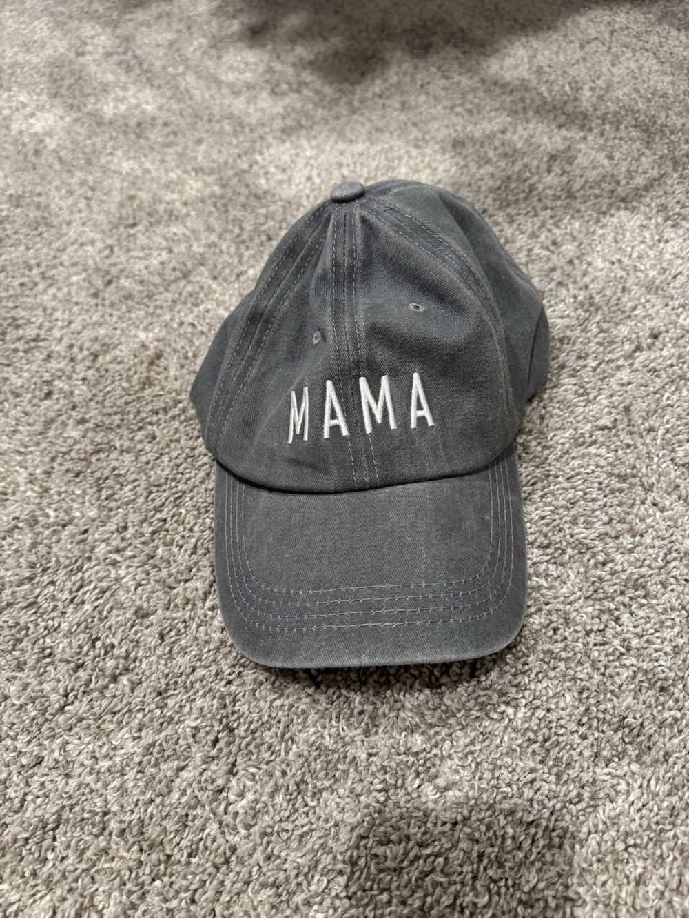 MAMA Embroidered Baseball Cap - Charcoal